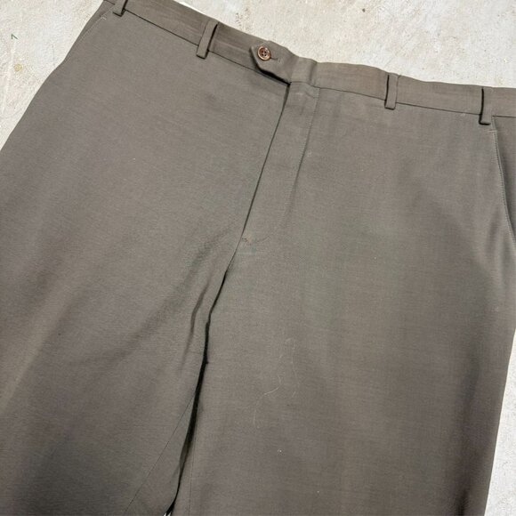 Giorgio Armani Collezioni Dress Pants Brown Wool Trousers 36x30 - Picture 2 of 12